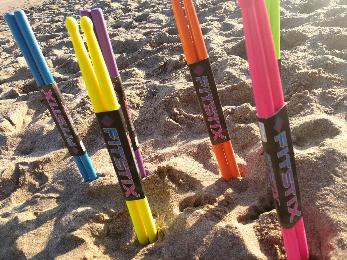 Fitstix Drumsticks For Fitness & Aerobic Workout Classes, Drum Sticks, Strong And Light Weight Design Make A Fun Addition To Any